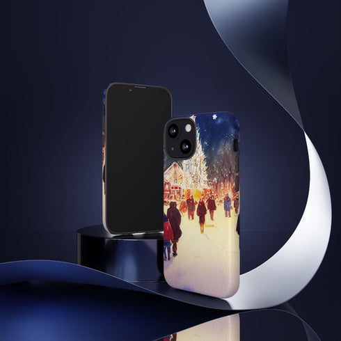 A Christmas Market in Denver Colorado - Impact Resistant Phone Case